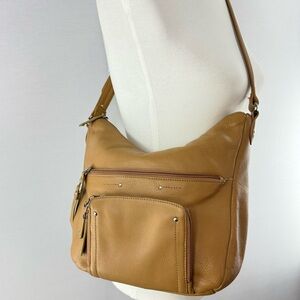 Stone Mountain Tan Leather Crossbody Shoulder Bag